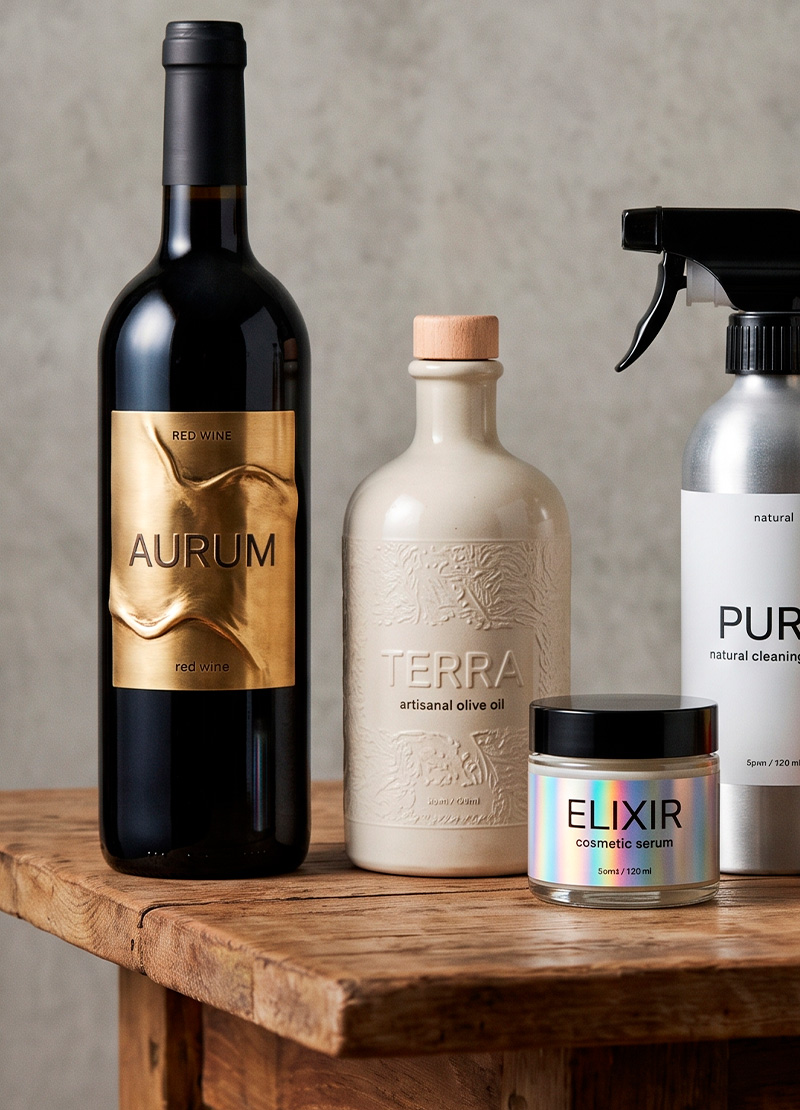 Wine labels materials